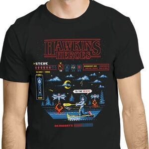 Geekfuel Hawkins Heroes Stranger Things T-shirt MEDIUM